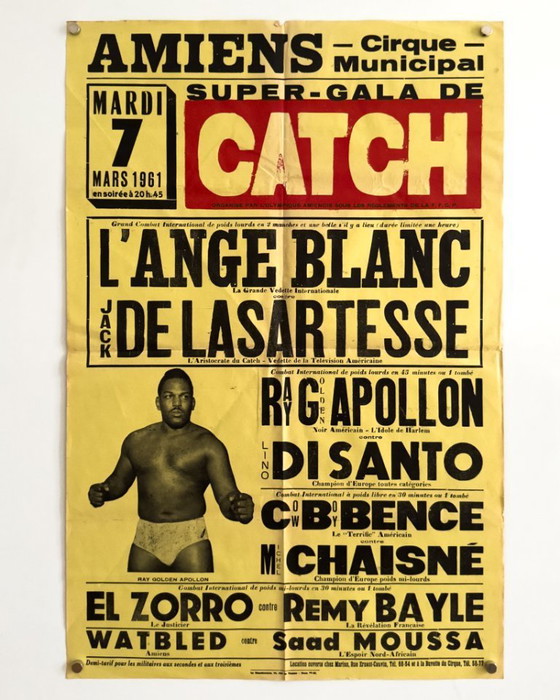 Image 1 of CATCH Cartel original de lucha libre francesa – Serigrafía – 1961 – 60,00 × 40,00 cm – Serigrafía