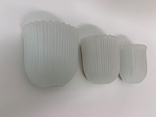 3x Lampes murales Glashütte Limburg Mid-Century Design - années 1970