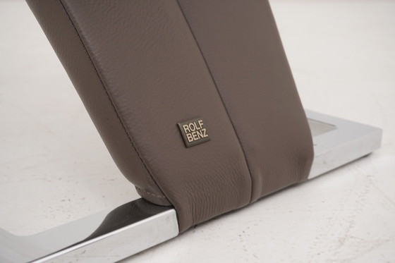 Image 1 of Rolf Benz 7800 Leder braun 4 Stühle Stuhl Stühle Freischwinger Klassiker