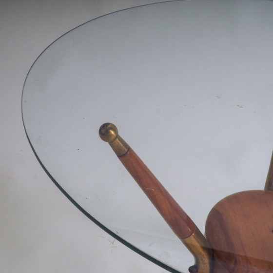 Image 1 of Elegante mesa auxiliar redonda atribuida a Cesare Lacca