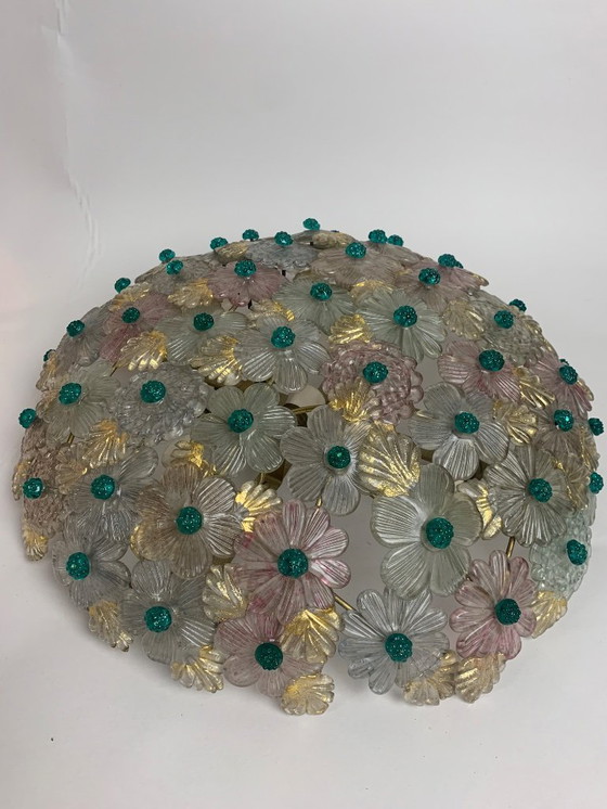 Image 1 of Seguso vetri d’arte pair of flush mount 