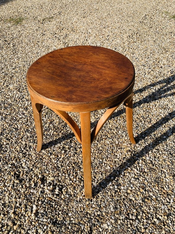 Sgabello vintage in legno curvato di Baumann, circa anni '50 – Sgabelli (photo 21 of 21)