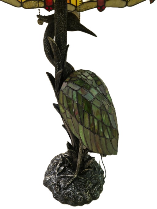 Bellissima grande lampada da tavolo in stile Tiffany 75x45