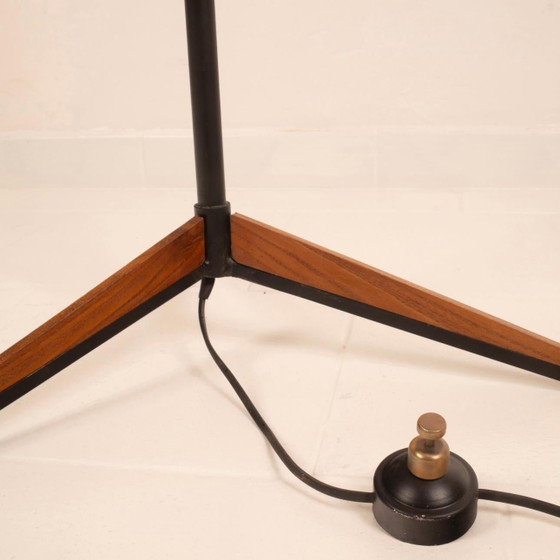 Stilnovo Lampada da terra Mid Century Ottone & Vetro Opalino – Lampade da terra, Iron, Wood (photo 16 of 22)