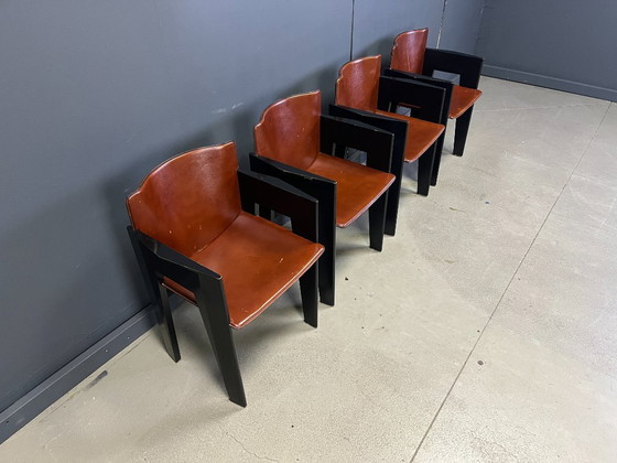 Image 1 of Fauteuils postmodernes d'Arnold Merckx pour Arco - ensemble de 4 - années 1980