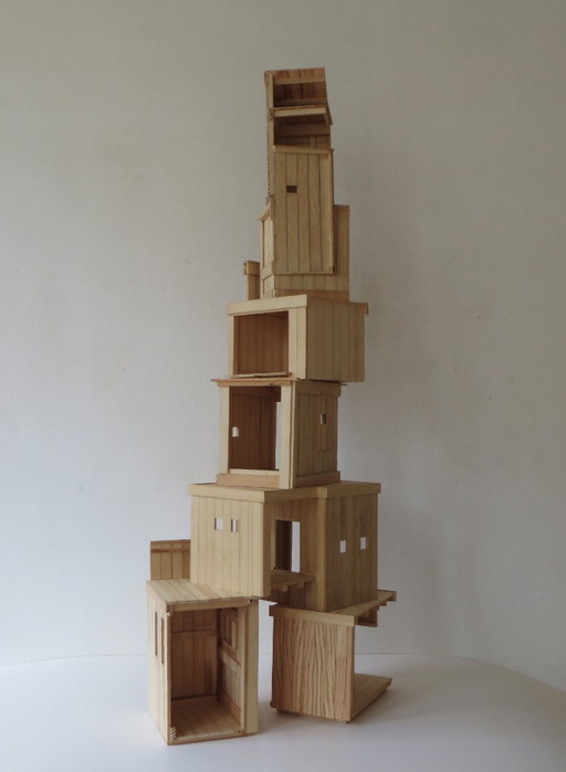 Eric van Solm - ´Turm´ – beeldhouwkunst, Wood (photo 2 of 7)