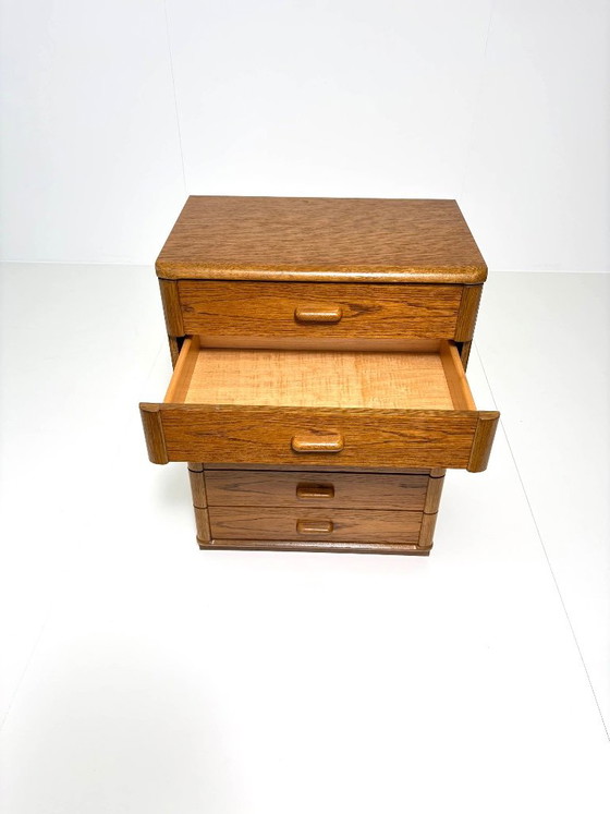 IRO-Möbel Rondo Ladekast, Rustiek Eiken, Vintage, Ladekasten, Hout, Bruin (foto 2 van 15)