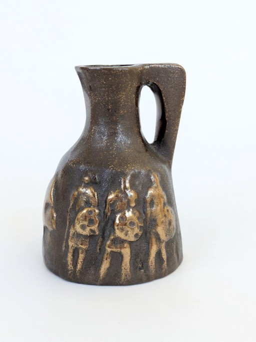 Sculpture en bronze brutale de Horst Dalbeck, HDV Allemagne, années 1970, style Château-Cœur