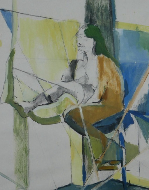 Catherine Toft, Model with raised leg, 1975.