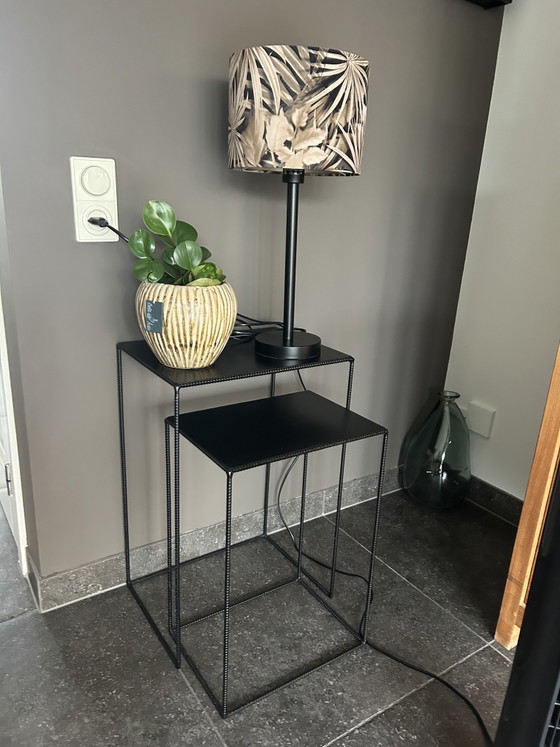 Image 1 of 2 black metal side tables