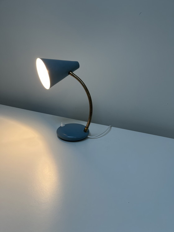 Image 1 of Lampada da scrivania vintage azzurra, anni '60