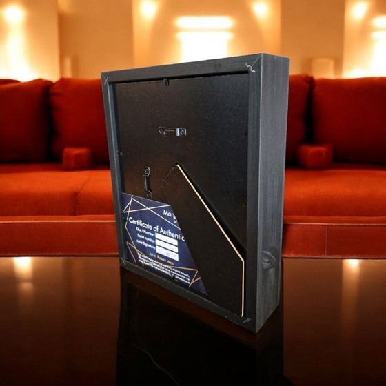 Image 1 of Masque Scream en or 23 carats, cadre doré, édition limitée années 80