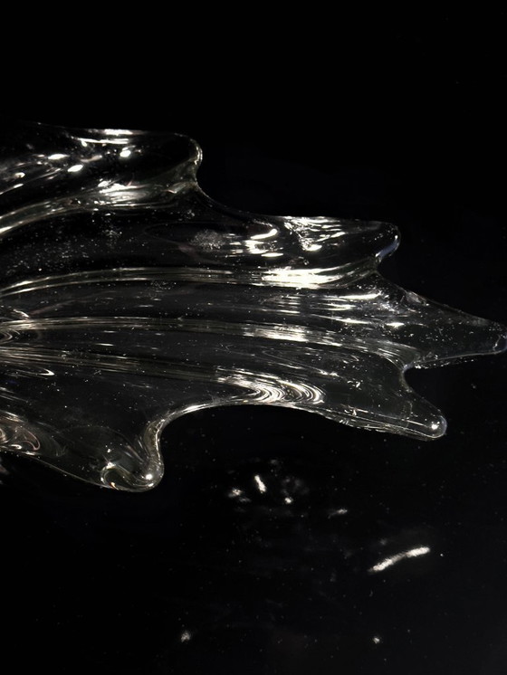 Image 1 of Große Murano Kristall Glas Schale Obstschale Italien 1970er 1980er