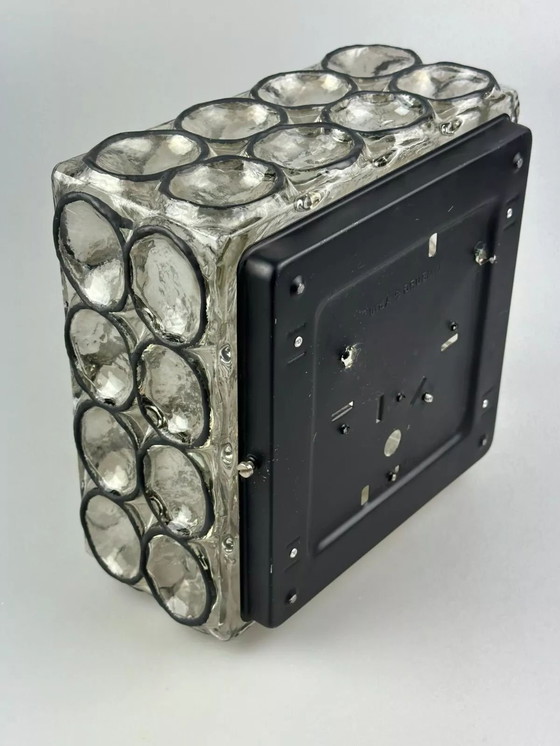 Image 1 of 60s 70s ceiling lamp Glashütte Limburg Germany Plafoniere glass & metal