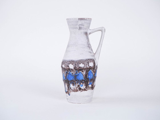 Image 1 of Keramikvase mit Henkel, deutsches Design, 1960er Jahre, hergestellt in Westdeutschland