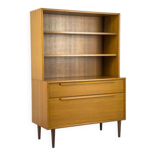 Teak Bücherregal mit Schubladen von WK Möbel, 1960er Jahre