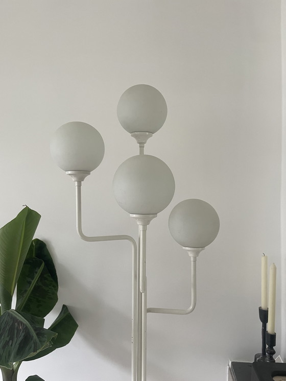 Image 1 of Witte space age lamp met bollen