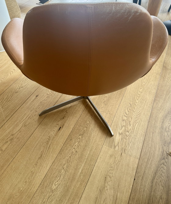 Image 1 of 1 fauteuil pivotant en cuir design Ghost bas