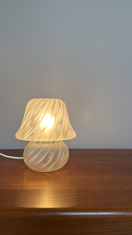 Image 1 of Lampe champignon vintage en verre par Hustadt Leuchten