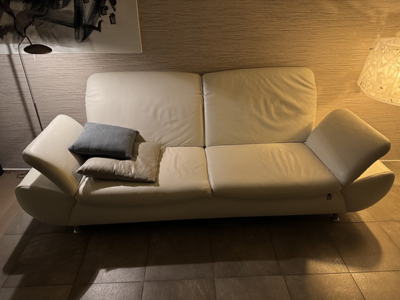 Image 1 of Prachtige wit lederen bank