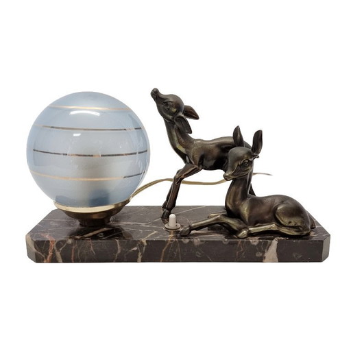 Lampe Art Déco française avec des bébés