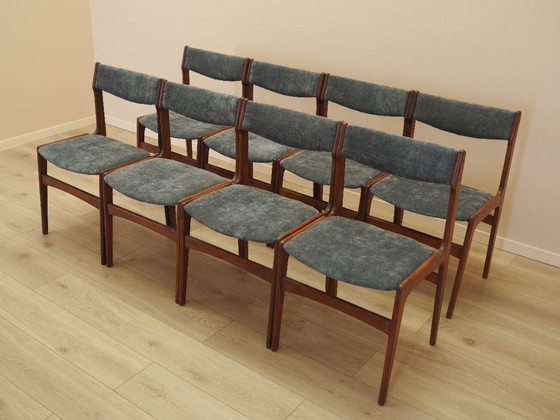 Image 1 of Set di quattro sedie in teak, design danese, anni '70, prodotte in Danimarca.