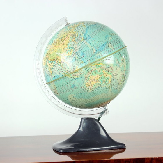 Image 1 of Verlichtende Vintage Plastic Globe, Tsjecho-Slowakije 1960