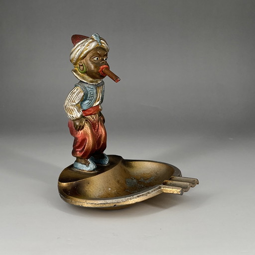 Austrian Bobblehead Figural Ashtray – Made in Austria