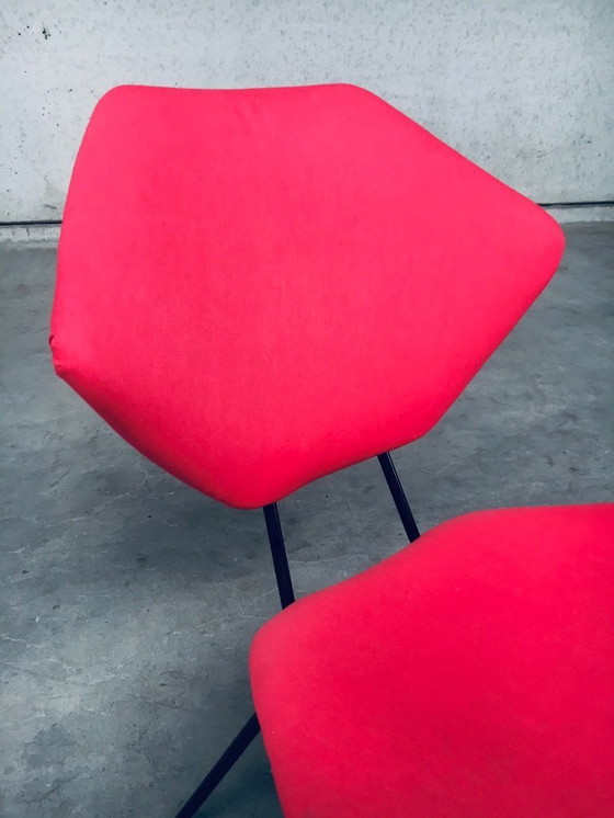 Image 1 of Midcentury Modern Design Low Side Chair set, Italy 1950's