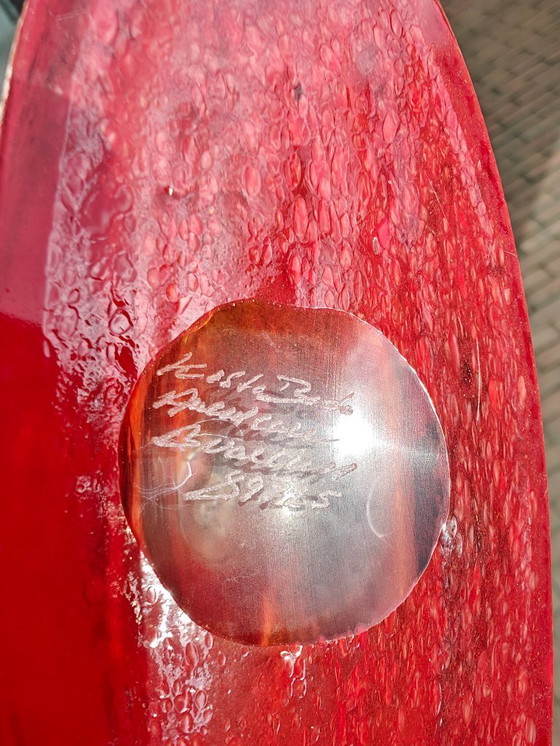 Image 1 of Beautiful orange vase by Bertil Vallien for Kosta Boda, type Satelitte