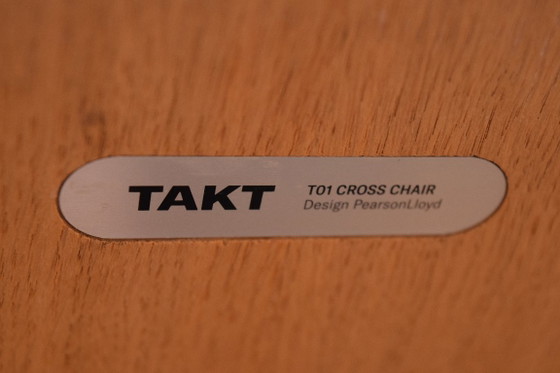 Image 1 of TAKT Kreuzstuhl – Eiche / Gelber Sitz (4/6)