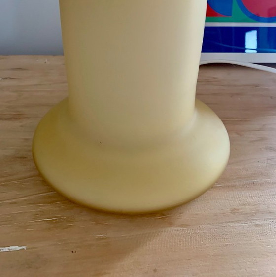 Image 1 of Vintage Hustadt Leuchten mushroom opaline glas model 3631/01