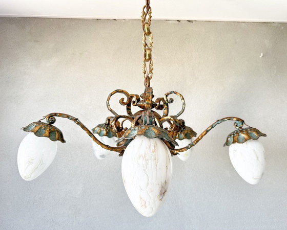 Image 1 of Vintage brutalist chandelier