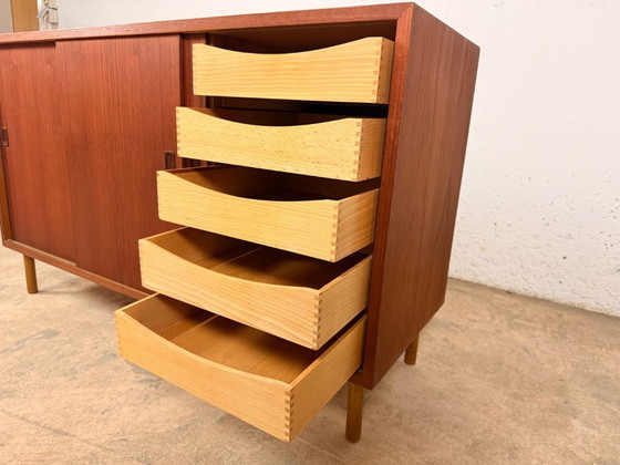 Image 1 of Commode en teck de Kajsa & Nils Nisse Strinning for String, années 1960