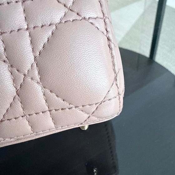 Image 1 of DIOR LADY SMALL MYABC FLAP - PELLE DI VITELLO CANNAGE CON FERRAMENTA NERA