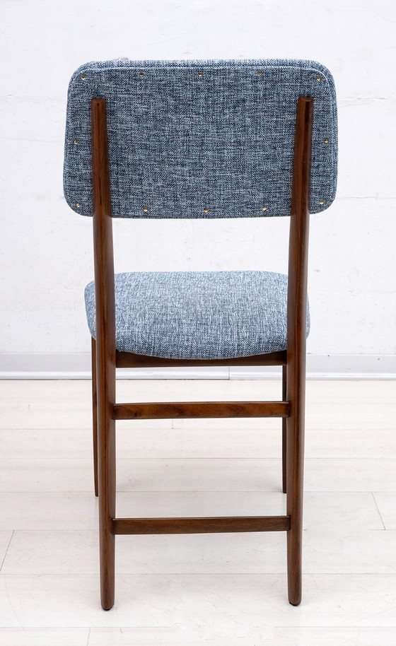 Image 1 of Sechs italienische Teakholz-Esszimmerstühle von Edmondo Palutari für Dassi, Mid Century, 1950er Jahre