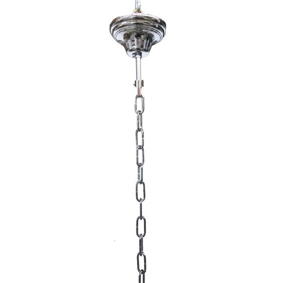 Image 1 of Lustre contemporain en verre de Murano et verre ambré Tronchi