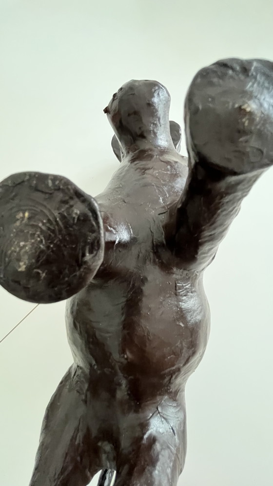 Image 1 of Set di due statue di animali vintage in pelle - Ippopotamo e Rinoceronte - nello stile di Omersa