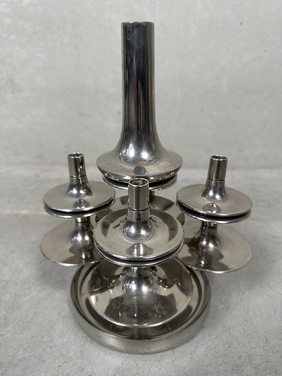 Image 1 of Candeliere modulare vintage &#39;cromato&#39; - STOFF Nagel BMG