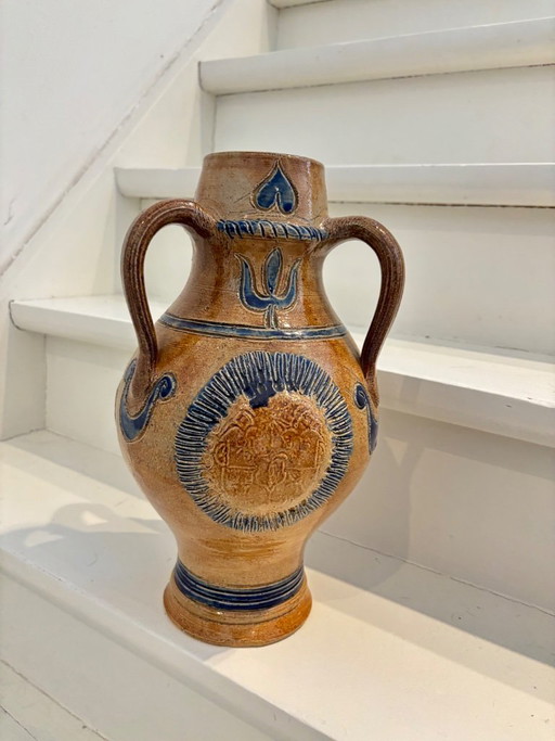 Jarrón Art Decó (33 cm) – Roger Guérin (Bouffioulx) – ca. 1930