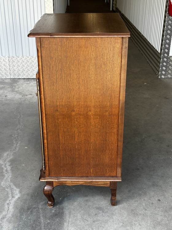 Vintage massief eikenhouten hifi-kast voor platenspeler – Ladekasten, Wood (photo 7 of 10)