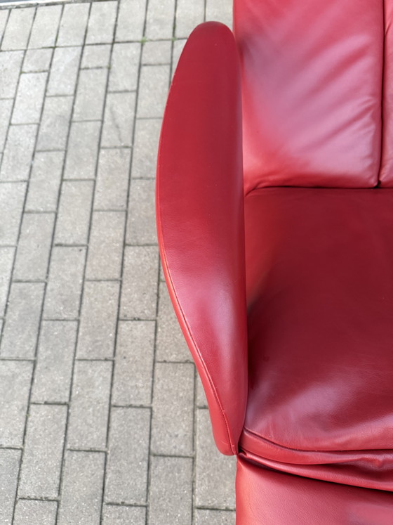 Image 1 of Poltrona relax Jori Symphony, recente, in pelle Celia rossa, taglia media, in ottime condizioni!