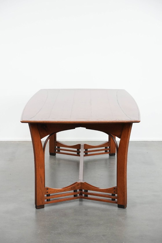 Image 1 of Tavolo da pranzo in stile Art Nouveau da 4 a 6 persone di Schuitema della serie Jugendstil