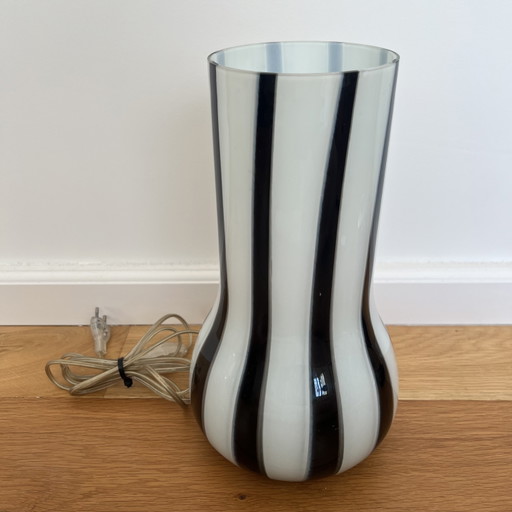 Vintage Hala Zeist Glass Zebra Lamp – tafellampen