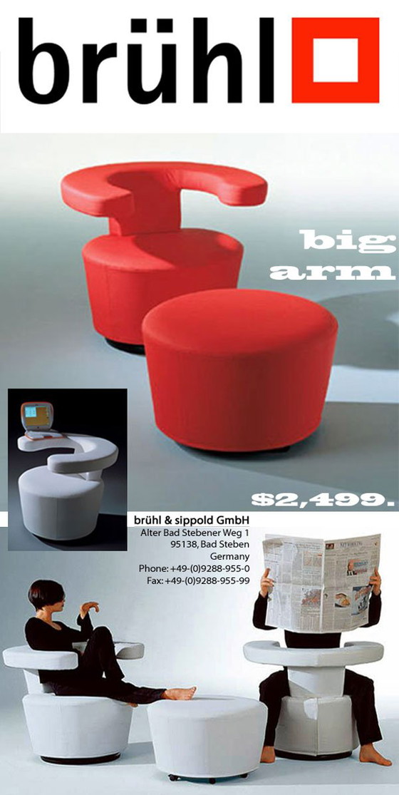 Brühl Big Arm Chair with Ottoman, New (Old Stock), Rare! – Swivel chairs, Other (photo 11 of 15)