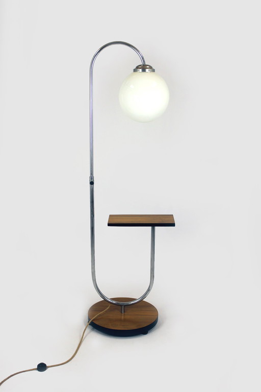 Restored Art Deco Bauhaus Floor Lamp By Jindrich Halabala, 1940S