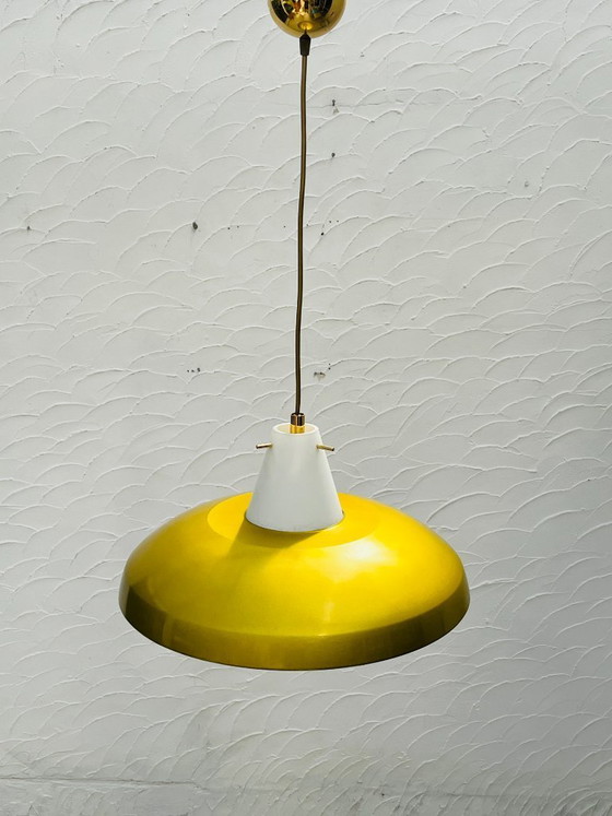 Image 1 of Philips Vintage Louis Kalff Style Pendant Lamp Mustard