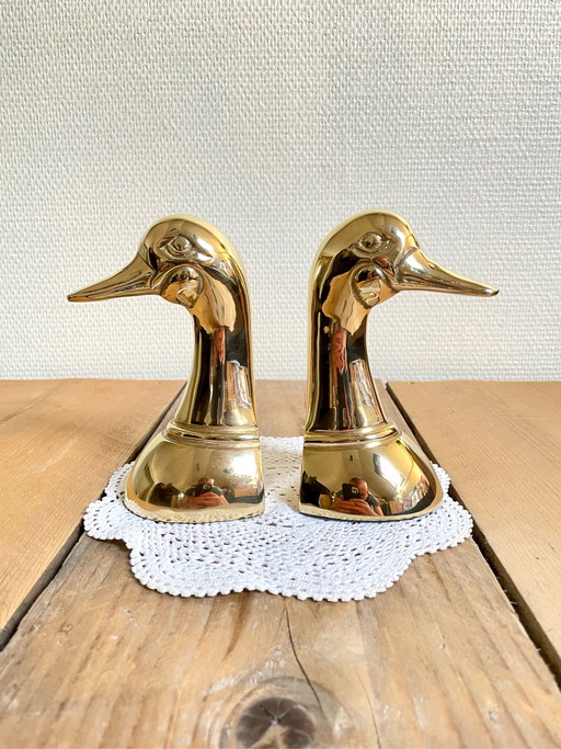 Buchstützen aus Messing im Art-déco-Stil
