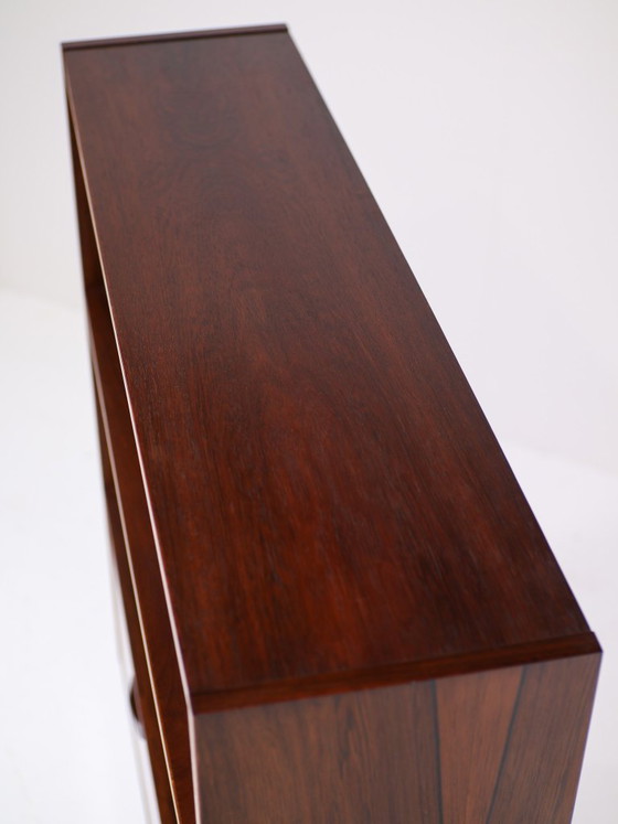 Image 1 of Bookcase with flap and LP compartments Clausen & Søn Danish vintage rosewood