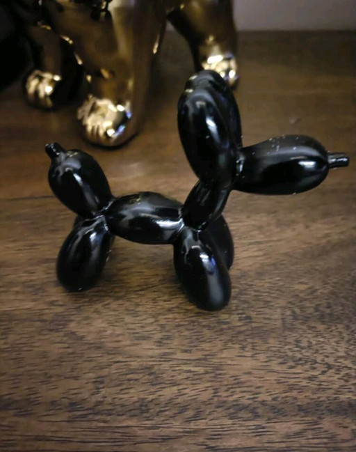 Harz-Ballonhund-Statuetten, 2er-Set